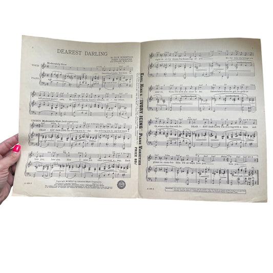 ''Dearest Darling'' Vintage 1945 Sheet Music - A+ Stuff - SHEET MUSIC - A+ Stuff