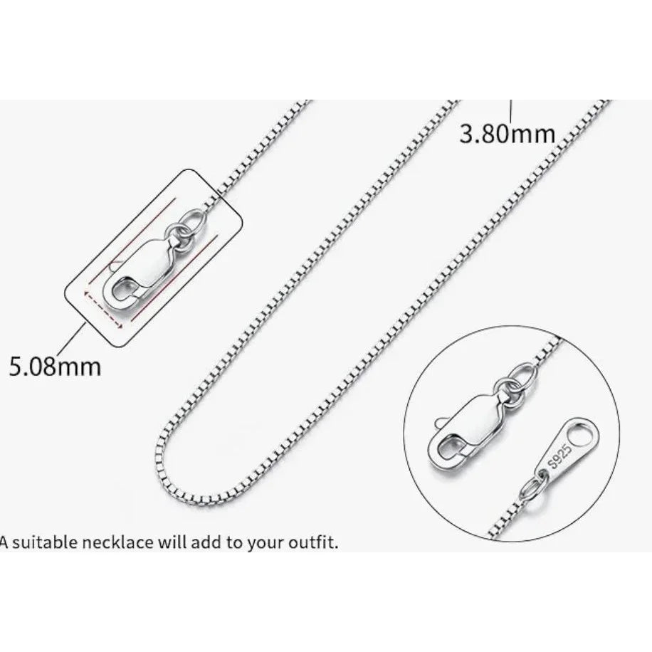 Longer Chain - Solid 925 Sterling Silver Chain Necklace for Women Girls, 0.8mm Box Chain Lobster Claw Clasp-Super Thin & Strong Necklace - A+ Stuff