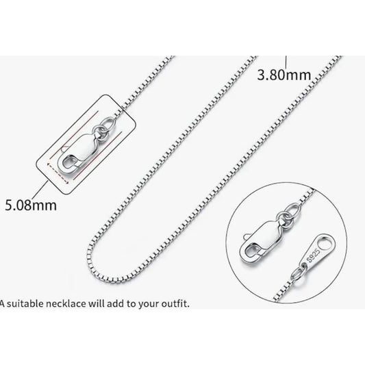 Longer Chain - Solid 925 Sterling Silver Chain Necklace for Women Girls, 0.8mm Box Chain Lobster Claw Clasp-Super Thin & Strong Necklace - A+ Stuff