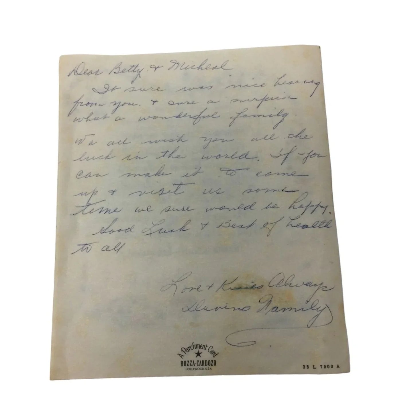 "So Happy About Your New Baby God Bless You All" Vintage Paper Card - A+ Stuff