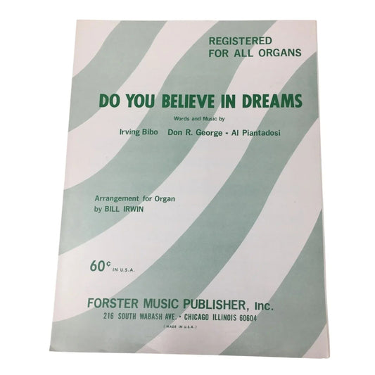 ''Do You Believe in Dreams'' Vintage Sheet Music - A+ Stuff - sheet music - A+ Stuff