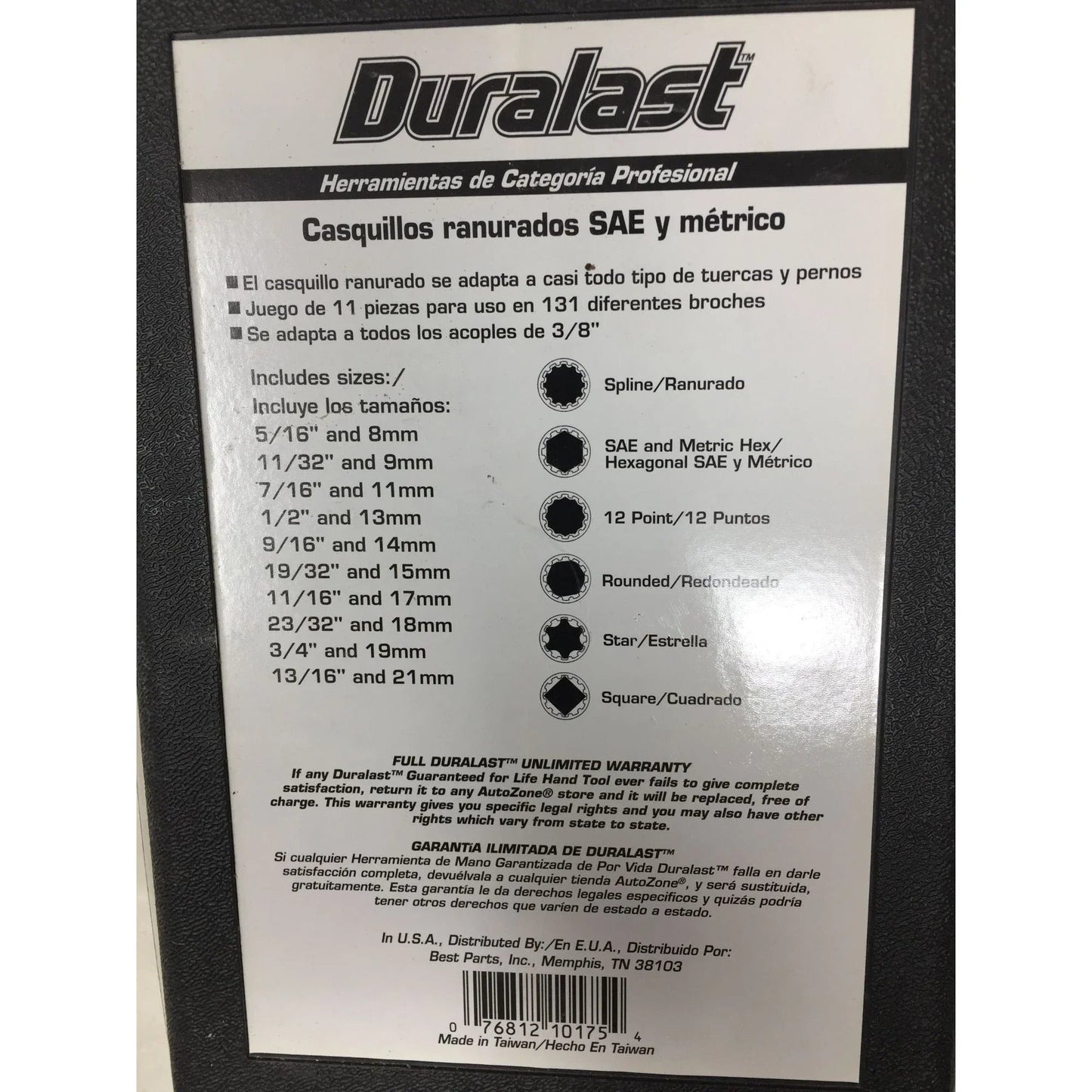 Duralast Professional Grade Tools - Spline Drive Socket Set - Duralast - Tools - A+ Stuff