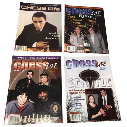 Vintage Bundle of 4 Chess Life Magazines- May, June, July 2002 and Nov. 2004 - A+ Stuff