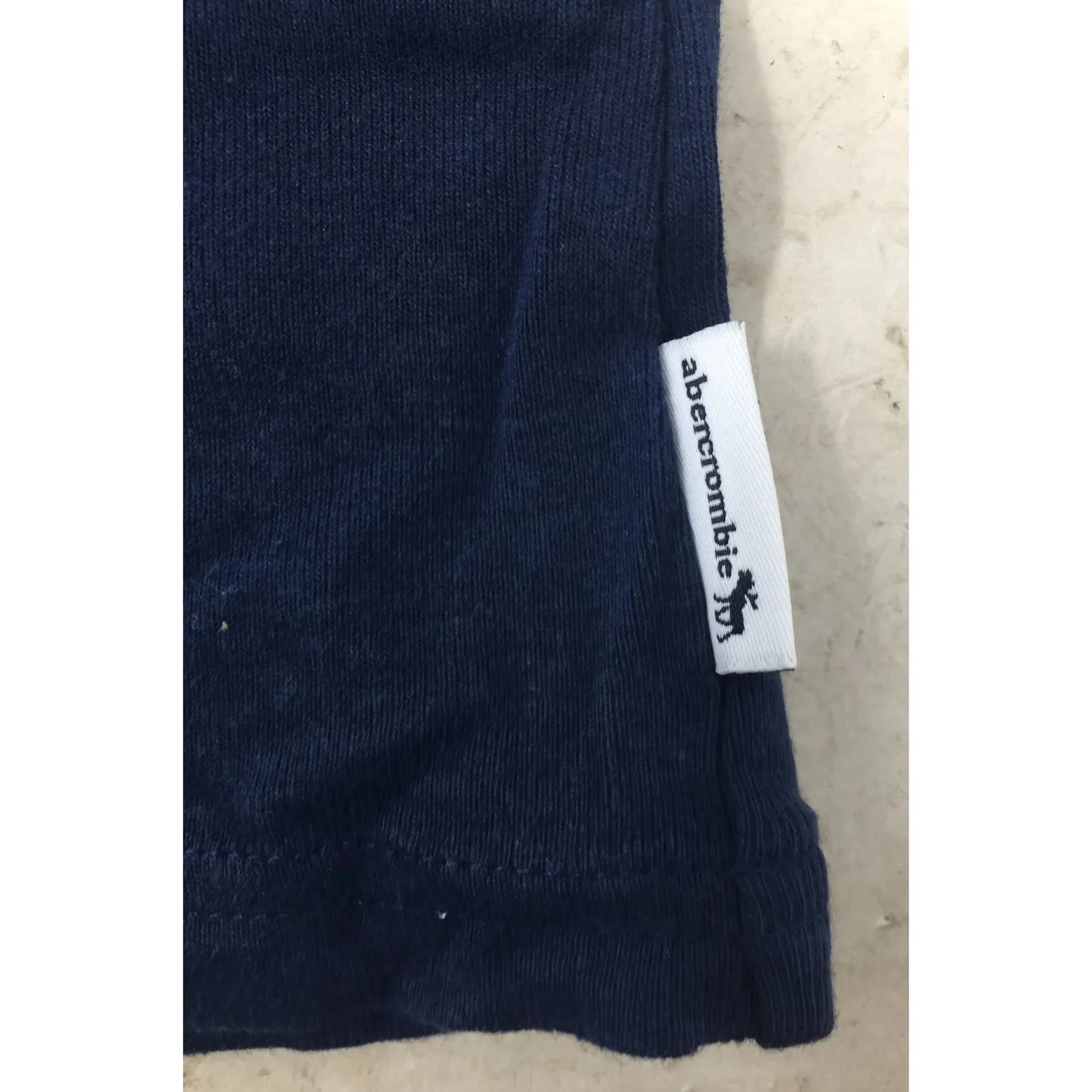 Abercrombie Girls Size Small Cotton Navy Blue Tee Shirt with #8 on it - A+ Stuff