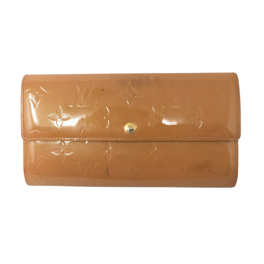 Louis Vuitton Vernis Monogram Sarah Long Wallet -Bronze / Mustard