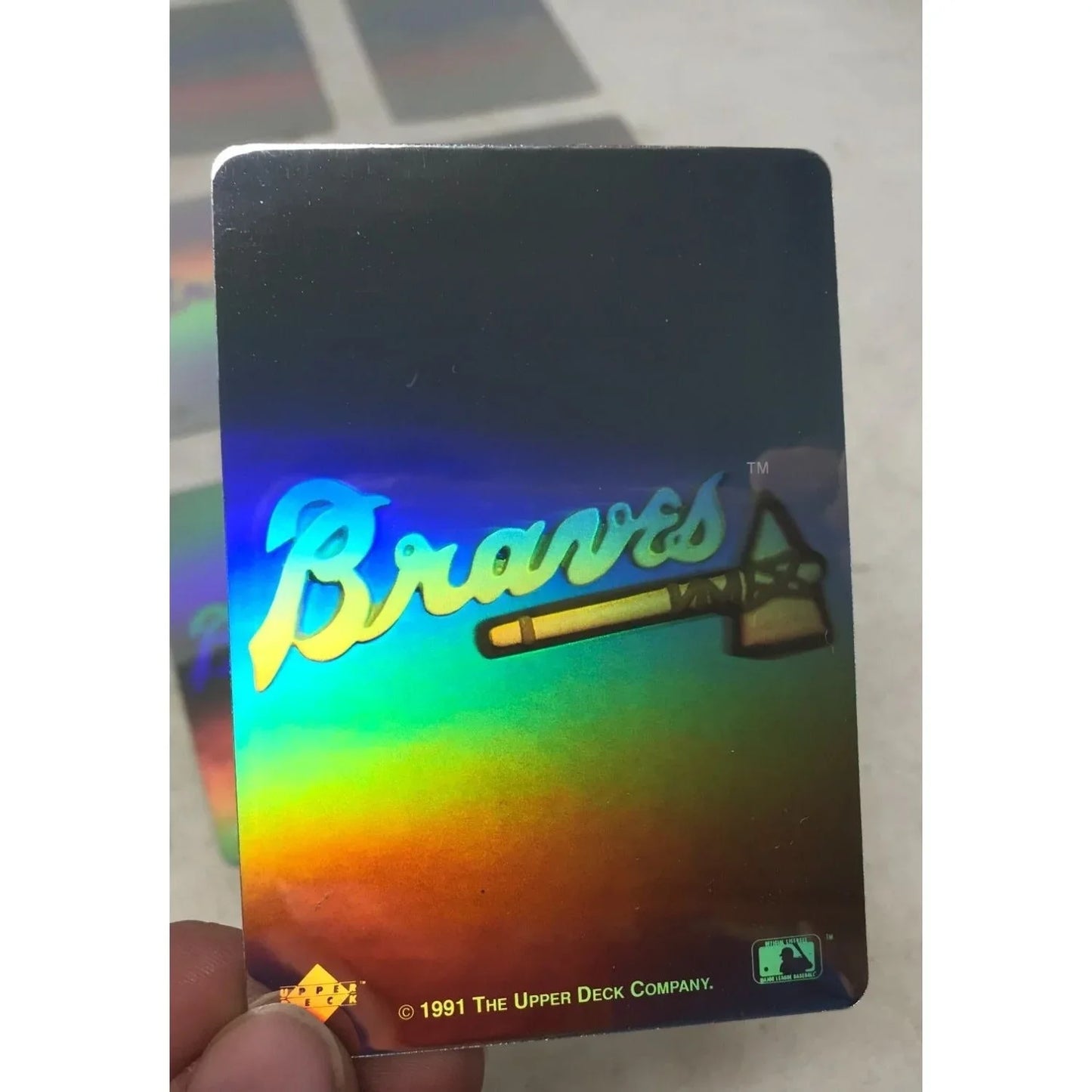 1991 Upper Deck Baseball Atlanta Braves Hologram Card/Sticker A+ Stuff A+ Stuff