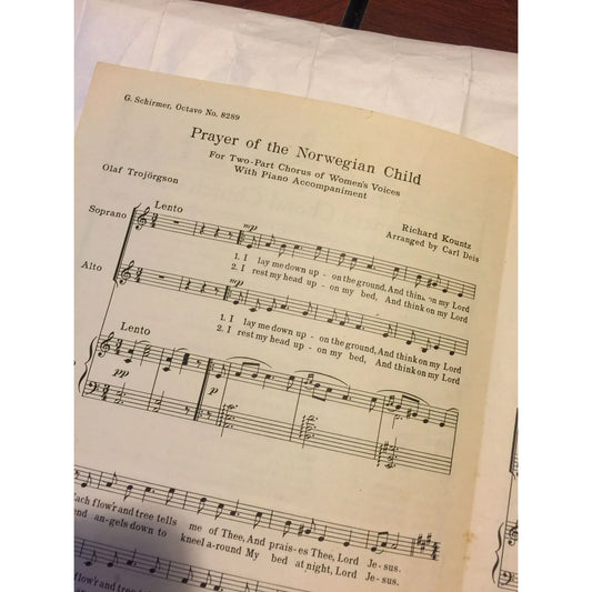 Vintage G. Schirmer's Choral Church Music Sheet music - A+ Stuff