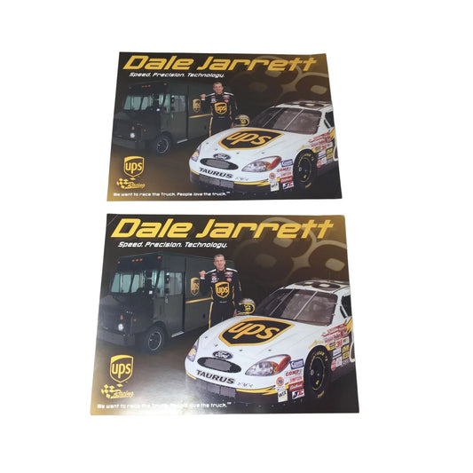 Vintage NASCAR DALE JARRETT #88 CAR UPS Poster Print Ads (2) A+ Stuff A+ Stuff