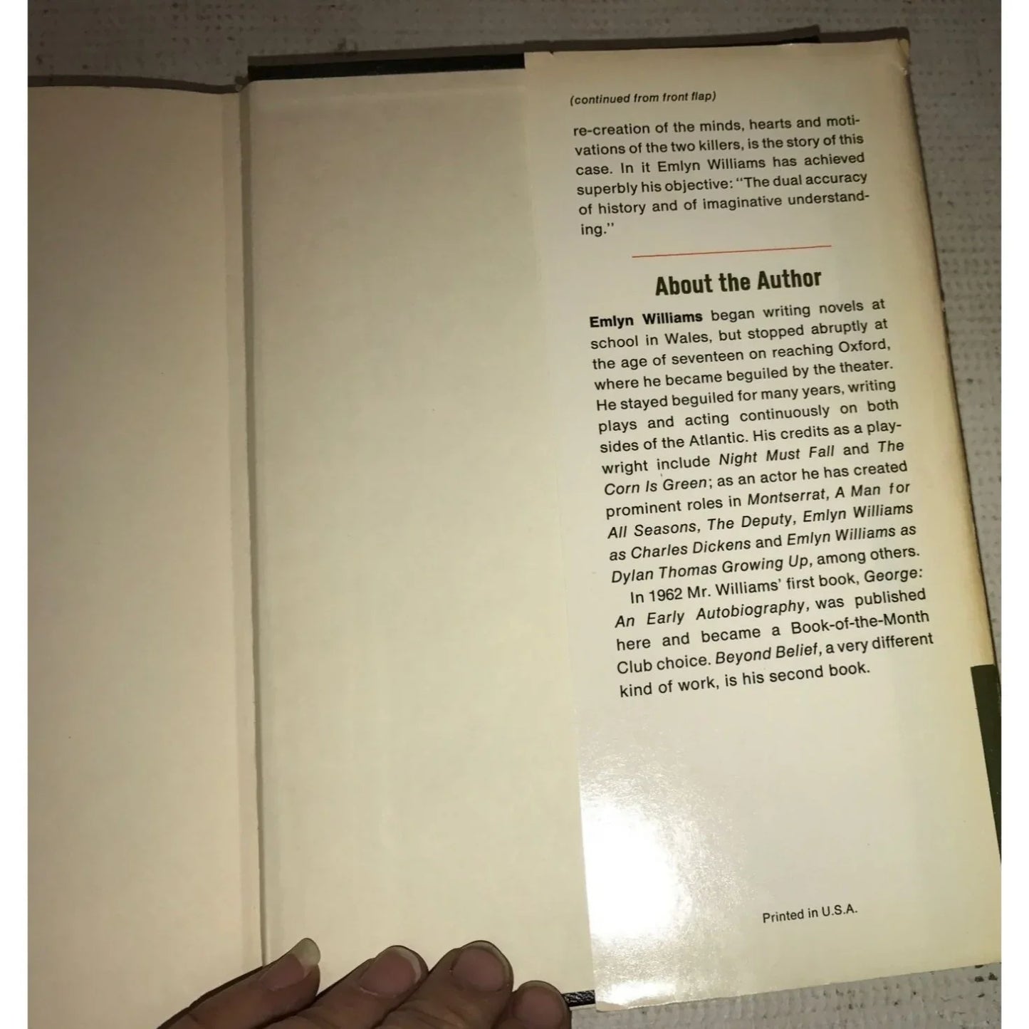 Beyond Belief Book by Emlyn Williams - A+ Stuff
