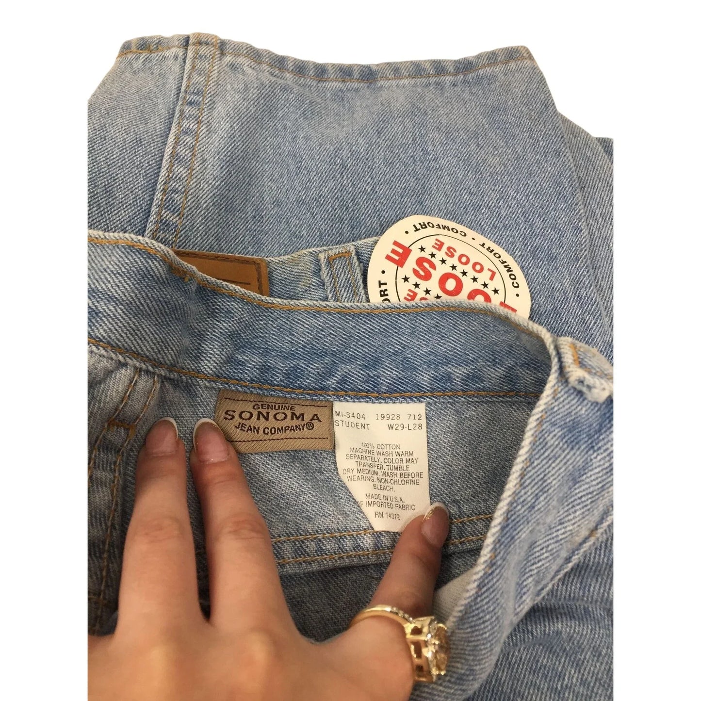 GENUINE SONOMA JEAN COMPANY Men's Blue Jeans 29x28- Comfort, Loose Fit GENUINE SONOMA JEAN COMPANY A+ Stuff