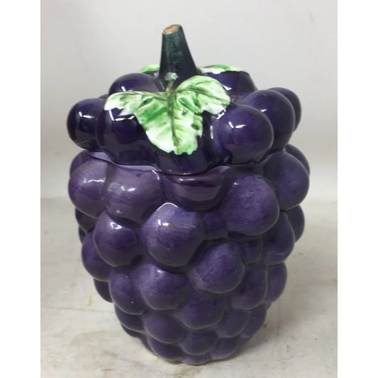 Vintage Ceramic Lidded Grape Jam Jelly Jar/Container A+ Stuff A+ Stuff
