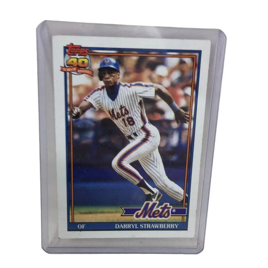 1991 Topps 200 Darryl Strawberry Collectible Baseball Card - A+ Stuff