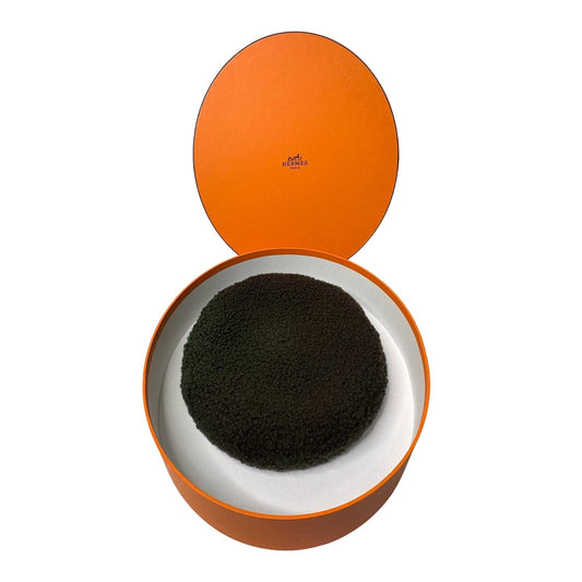 Hermes Mouton Brown Beret with Box Size 55