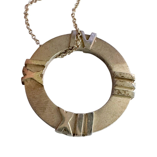 Tiffany and Co Atlas Circle Pendant Necklace Tiffany & Co. A+ Stuff