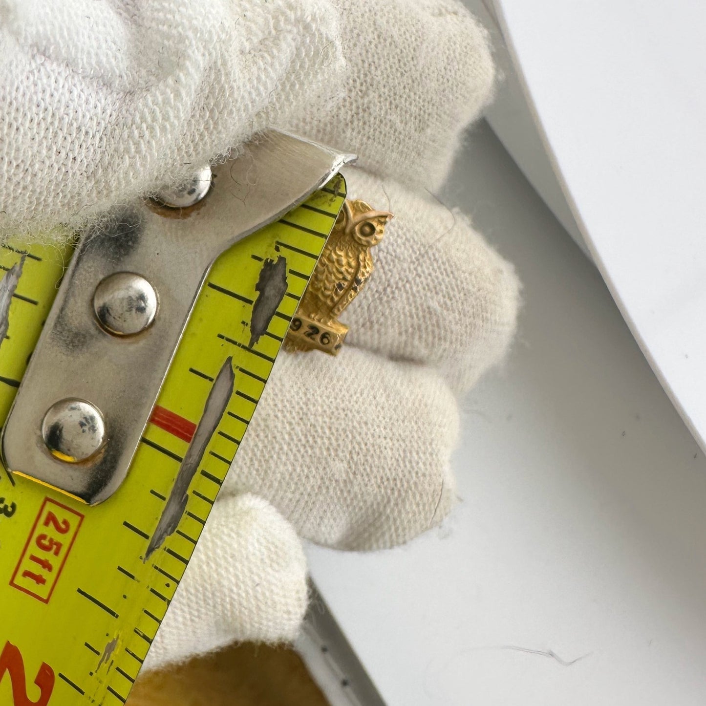 Antique Owl Pin with '1926' under Owl - 1/2 " Tall stamped B.B. Co. R.G.