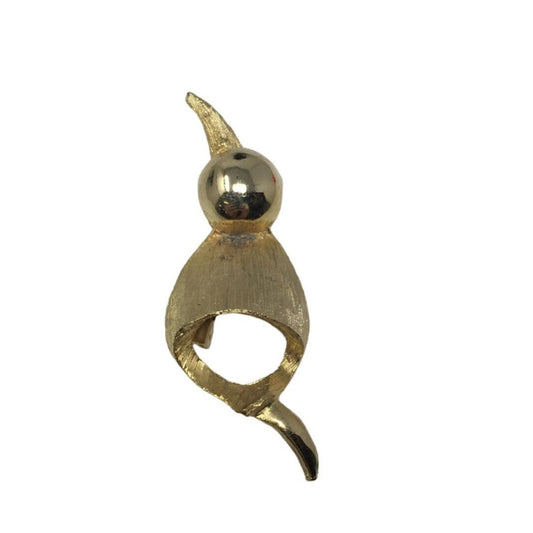 vintage brushed gold-tone brooch A+ Stuff A+ Stuff Pin / Brooch