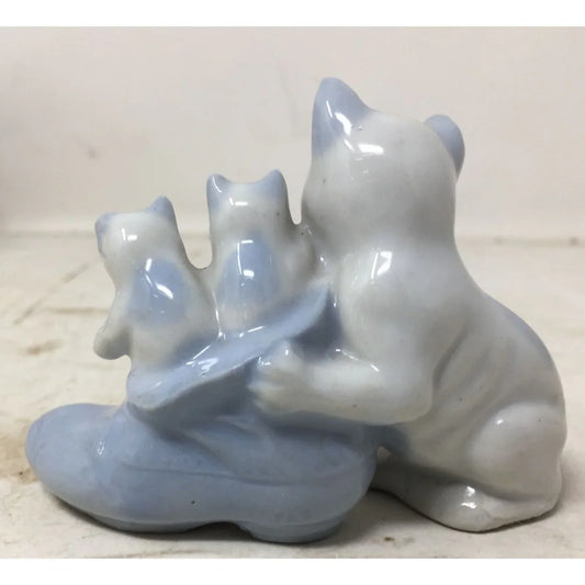 Vintage Occupied Japan Cat and Kittens Puss In Boots Porcelain Figurine A+ Stuff A+ Stuff