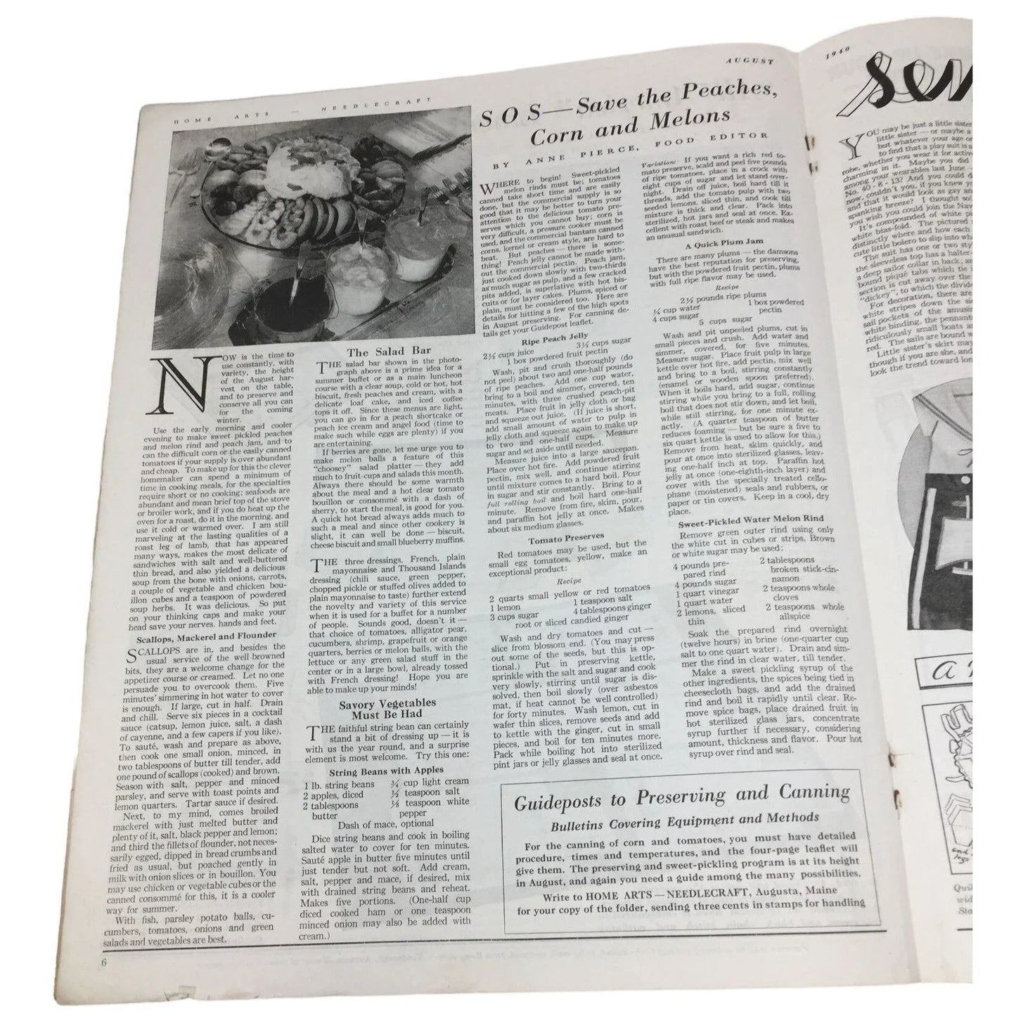Home Arts August 1940 Needlecraft Vintage Collectible Magazine home arts A+ Stuff