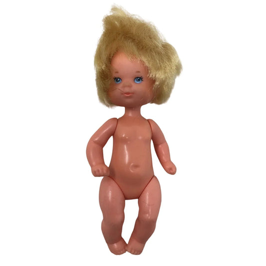 Vintage 1976 Mattel Small Baby Doll- Blonde Hair/Blue Eyes (No clothes) mattel A+ Stuff