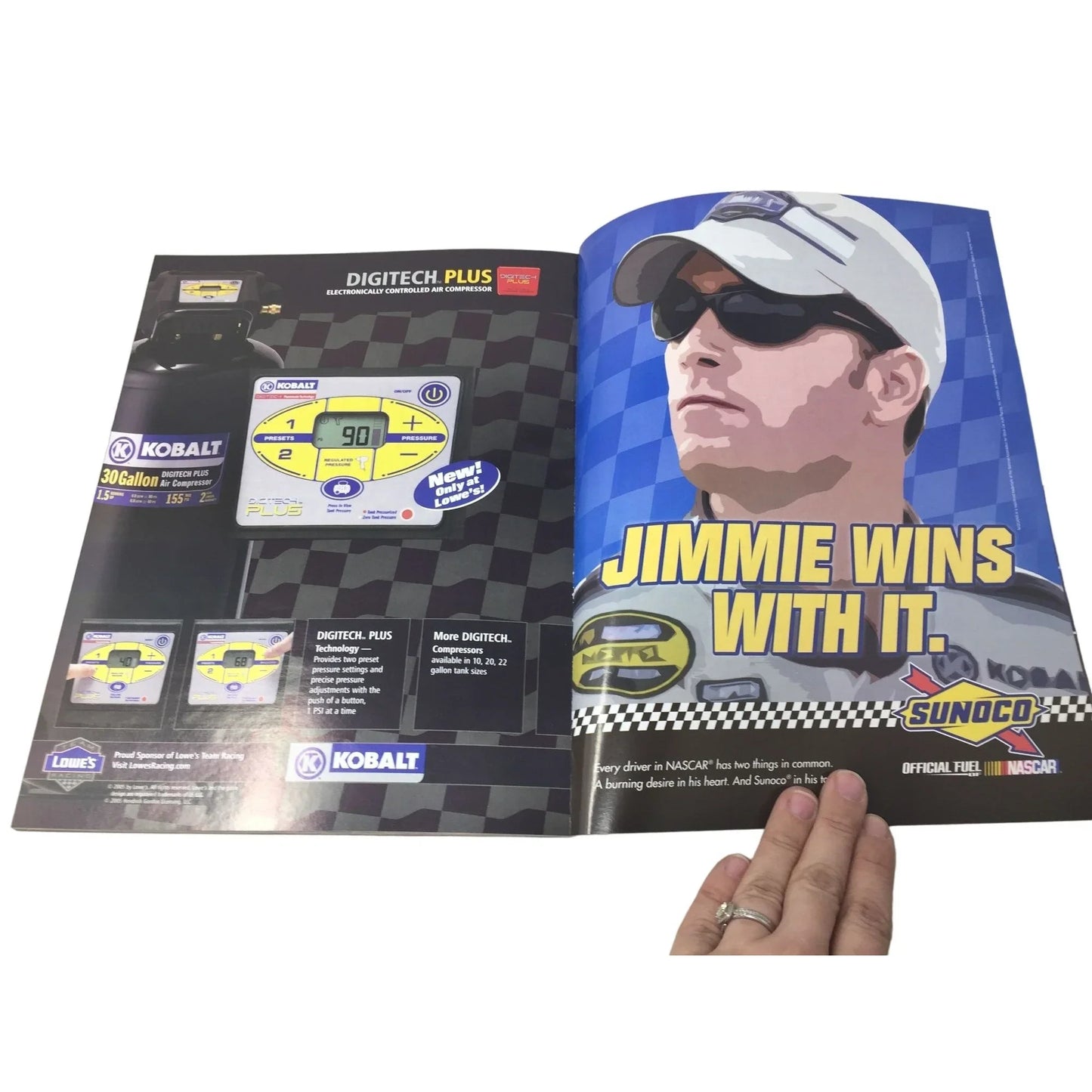 UAW-GM Quality 500 Lowe's Motor Speedway Magazine/The Coca Cola Racing Family Program - A+ Stuff