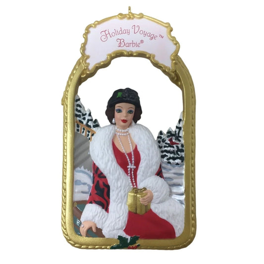 Vintage 1998 Holiday Voyage Barbie Keepsake Ornament Holiday Homecoming Collection hallmark A+ Stuff