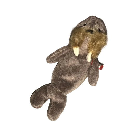 Vintage 1996 TY Beanie baby with Many Errors- Jolly the Plush Walrus - A+ Stuff
