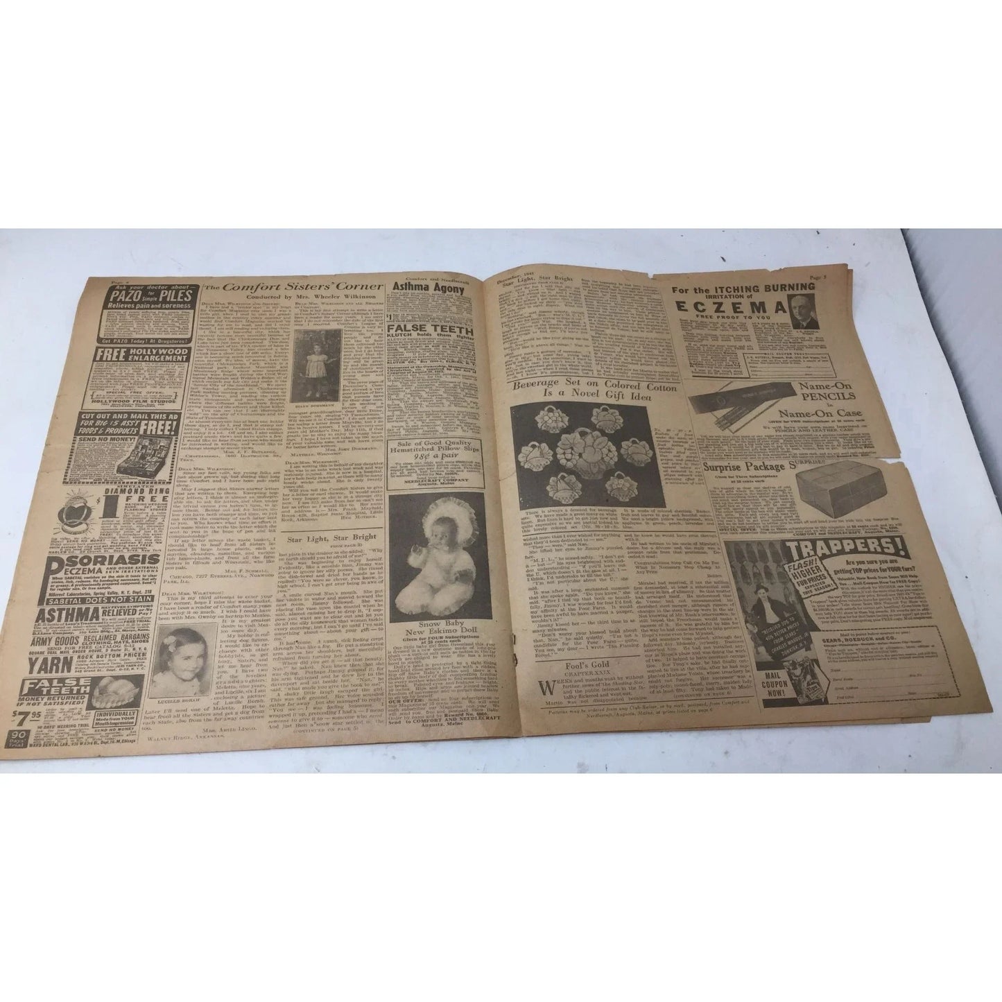 Vintage Collectible Needlecraft Home Arts Comfort Magazine Dec. 1941 needlecraft home art A+ Stuff