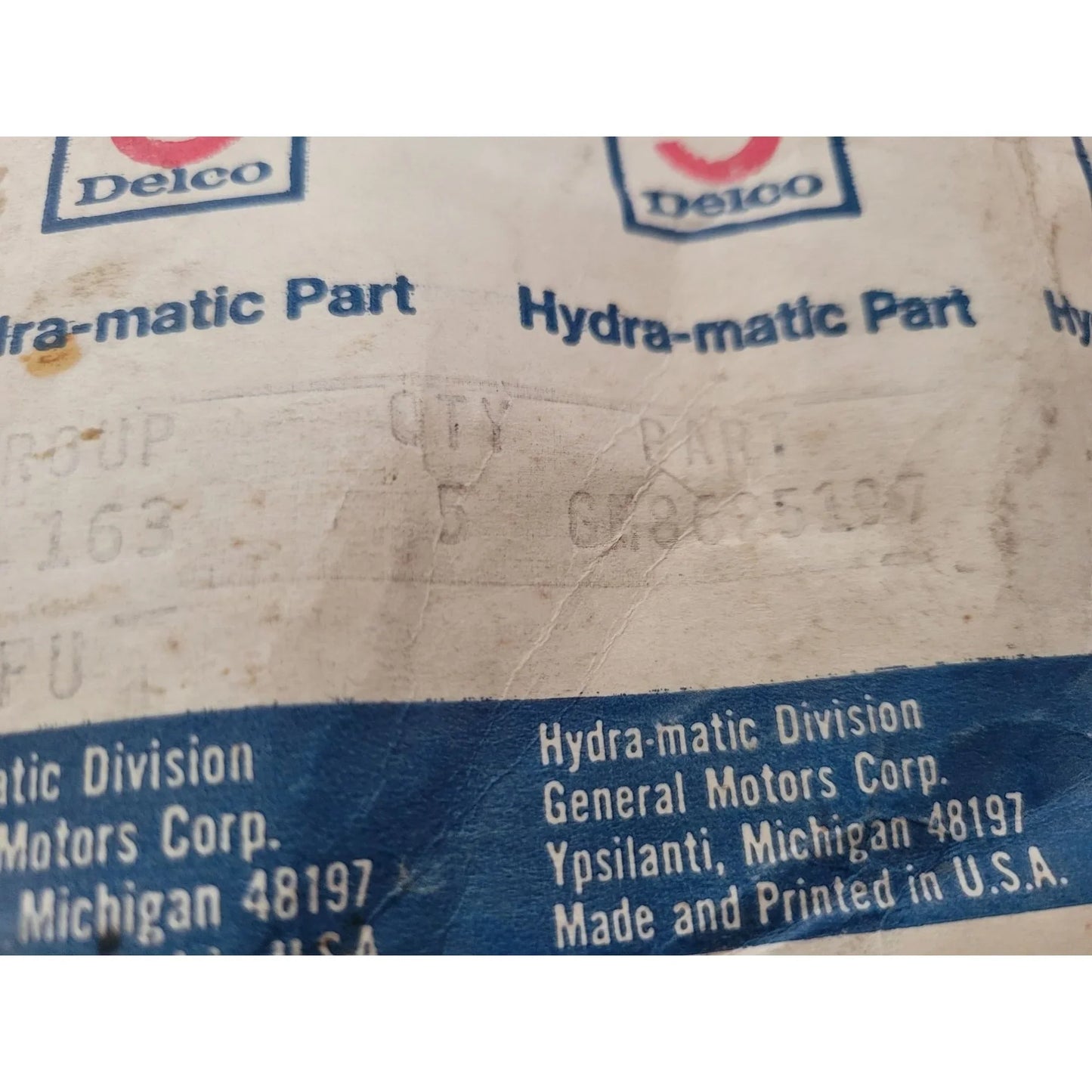 Delco Hydra-matic GM General Motors Parts New old Stock- 4 Plates in 1 original package gm, delco A+ Stuff