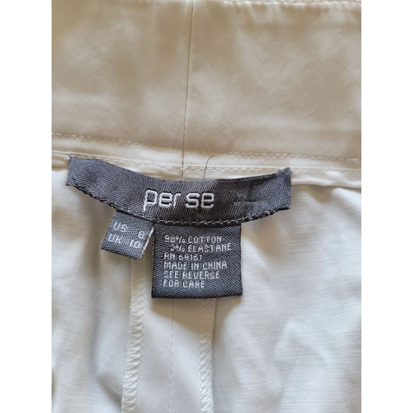 Women's Perse White Pants size 8 perse A+ Stuff
