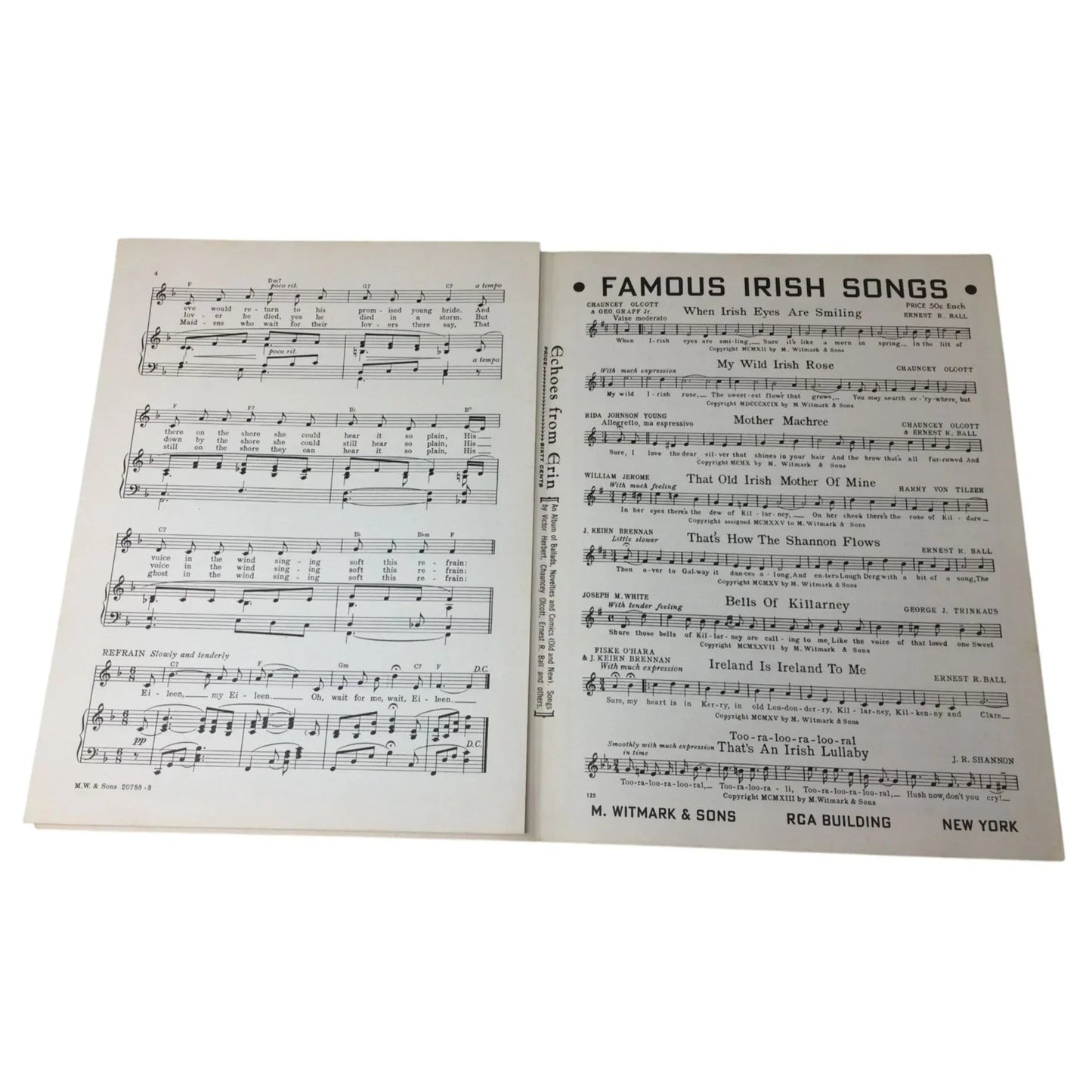 ''EILEEN'' By Sylvia Fine and Max Liebman Vintage Sheet Music - A+ Stuff - SHEET MUSIC - A+ Stuff