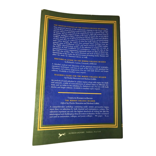 The Borzoi College Reader Shorter Edition Marlene Griffith/Charles Muscatine - A+ Stuff