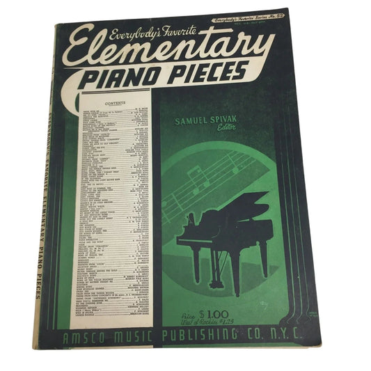 Everybody's Favorite Elementary Piano Pieces Vintage Sheet Music book - A+ Stuff - sheet music - A+ Stuff