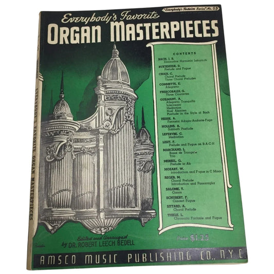 Everybody's Favorite Organ Masterpieces No 59 Vintage Sheet music book - A+ Stuff - Sheet Music - A+ Stuff