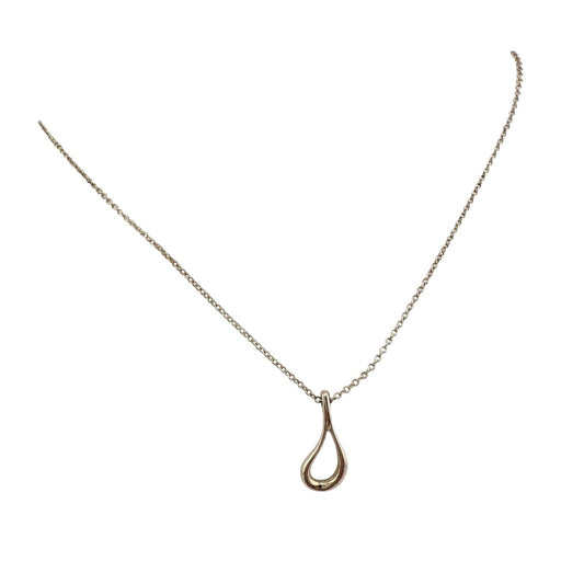 Tiffany and Co Elsa Peretti Medium Teardrop Pendant Necklace 16" - Sterling Silver