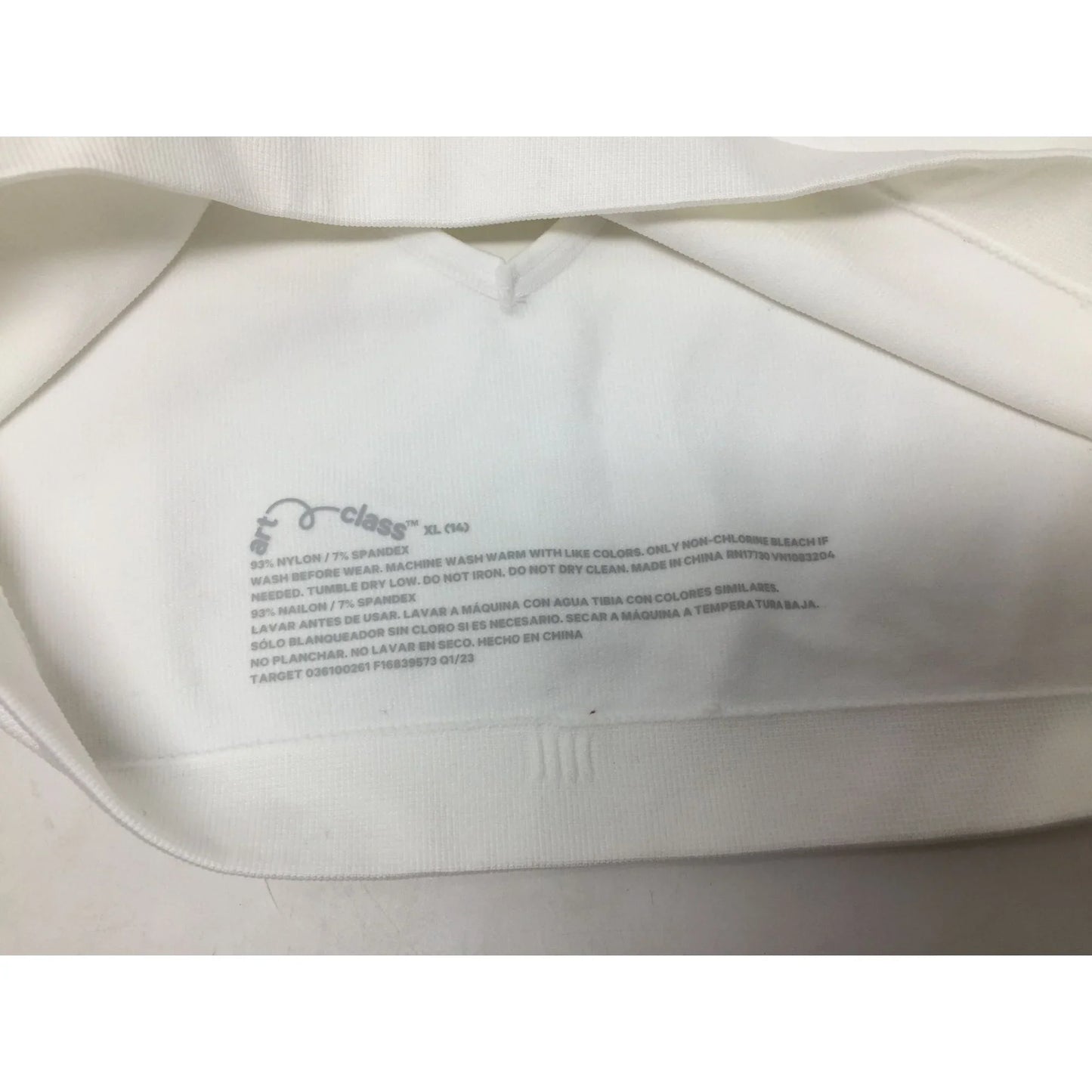 Art Class Target Girls Size XL (14) White Training Bra/Sports Bra - A+ Stuff