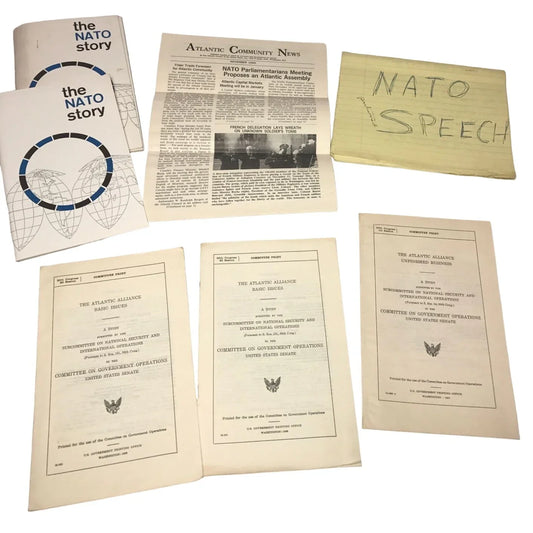 NATO - pamphlets - program - speech written out - unsure of author - the NATO story - A+ Stuff