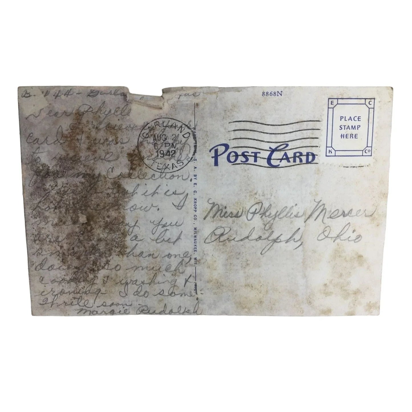 Vintage Judge Roy Bean Law West Of The Pecos Aug 2, 1942 Post Card A+ Stuff A+ Stuff