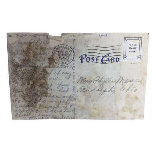 Vintage Judge Roy Bean Law West Of The Pecos Aug 2, 1942 Post Card A+ Stuff A+ Stuff