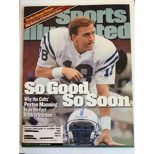 Vintage November 22, 1999 Peyton Manning Sports Illustrated Magazine - A+ Stuff