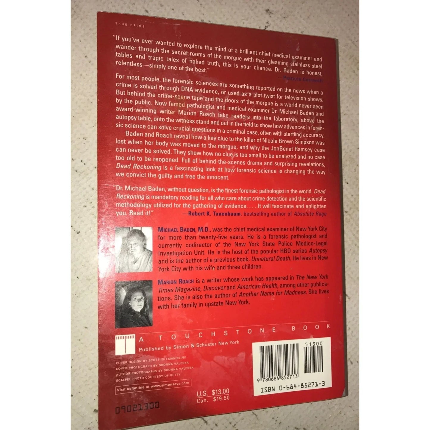 Dead Reckoning The New Science of Catching Killers by Marion Roach/Michael Baden - A+ Stuff