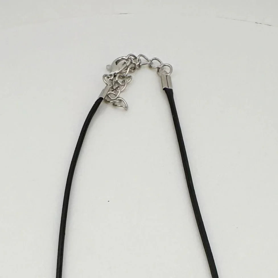 Flirty and Fun Red Coral Teardrop Necklace with Black Leather Cable Chain - A+ Stuff