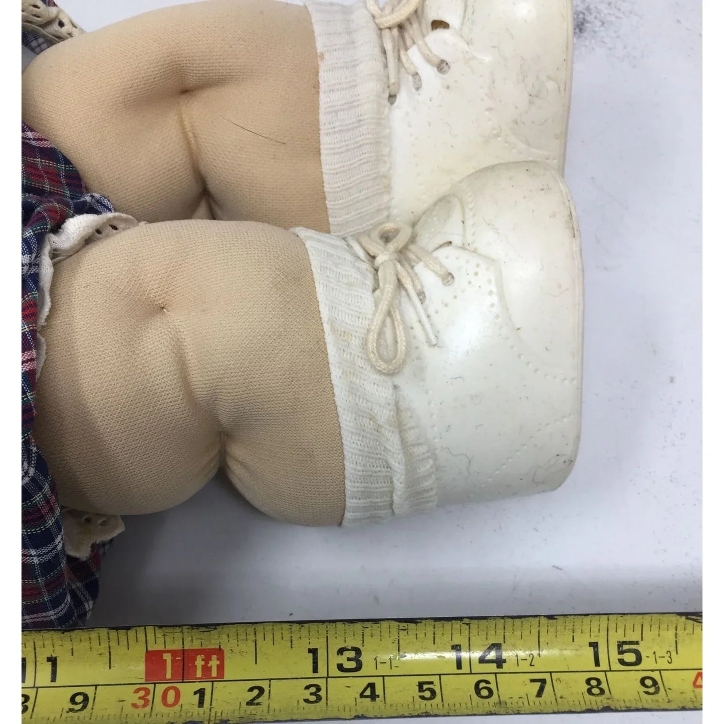 Vintage Blonde Haired Cabbage Patch Kids Doll Wearing Plaid Outfit - A+ Stuff