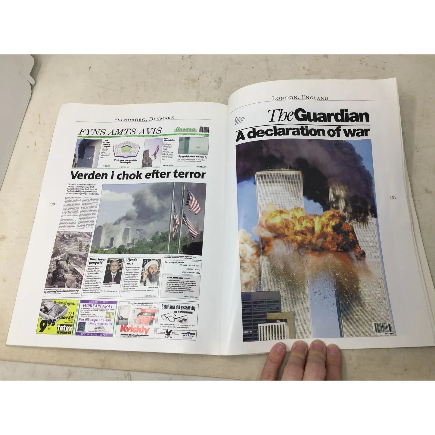 September 11, 2001 Collection of Newspaper Front Pages Paperback Book - A+ Stuff