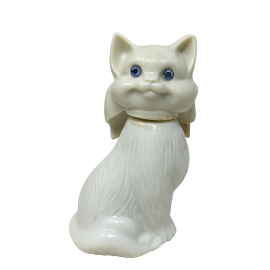 Vintage Sweet Honesty Avon Topaze Cologne/Perfume in Cat with Bow Shaped Bottle Avon A+ Stuff