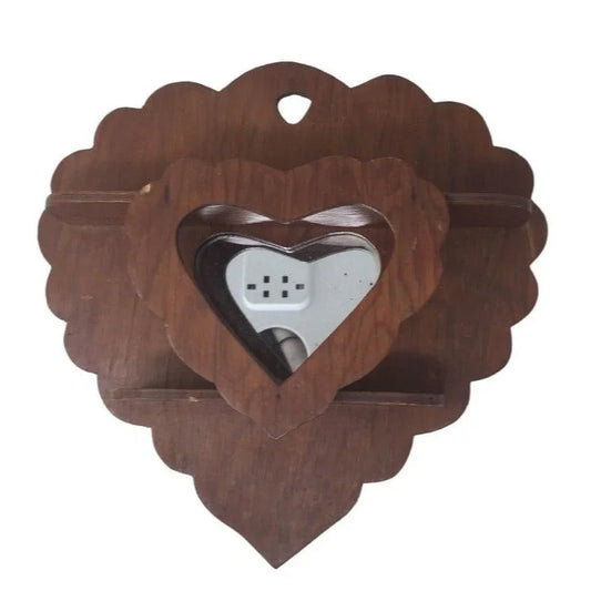Two Tiered, Wall hanging Wooden Heart Shaped Mirror (12x12 inches) A+ Stuff A+ Stuff