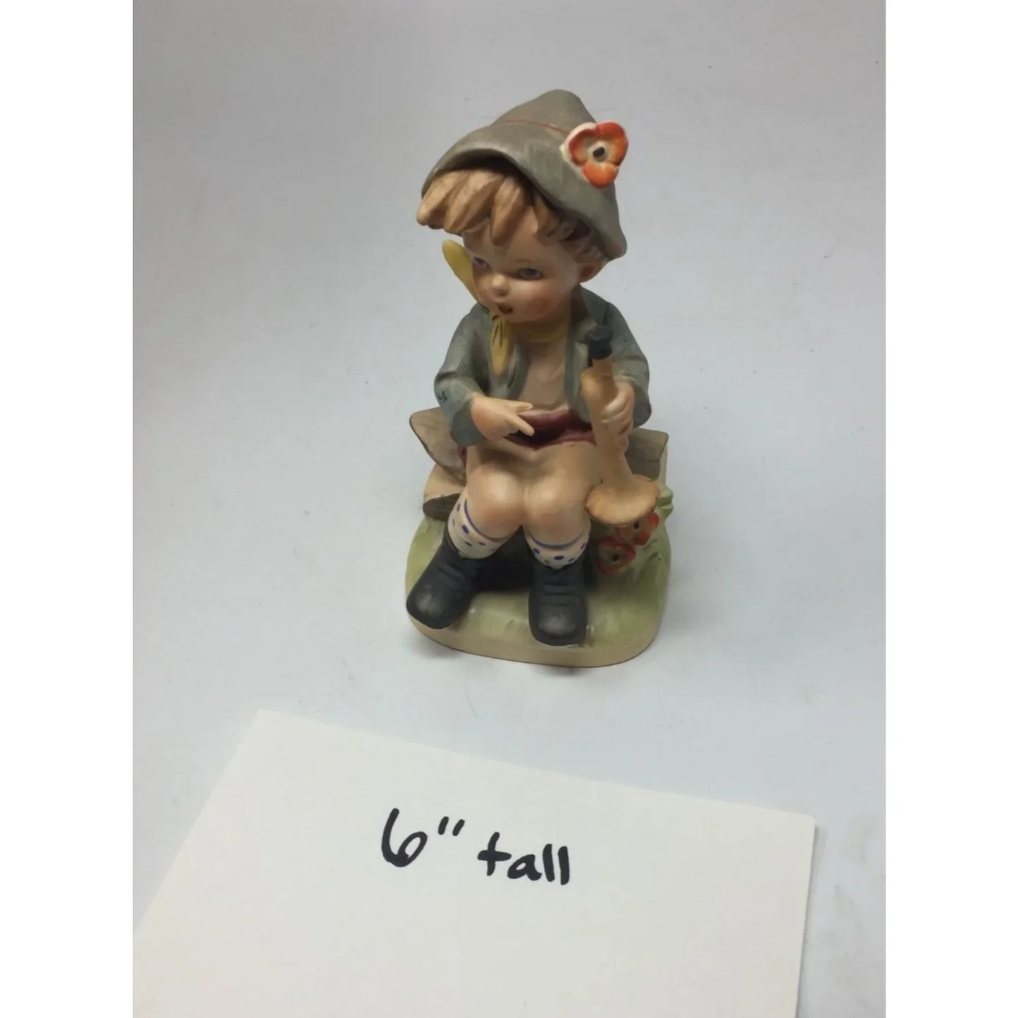 Vintage Napcoware Boy with Bugle Figurine - 6'' Tall - A+ Stuff