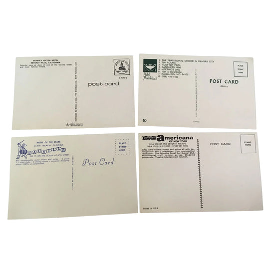 Vintage Set of 4 Post Cards of the City/Buildings- Deauville Hotel Of The Stars Miami, Florida - A+ Stuff