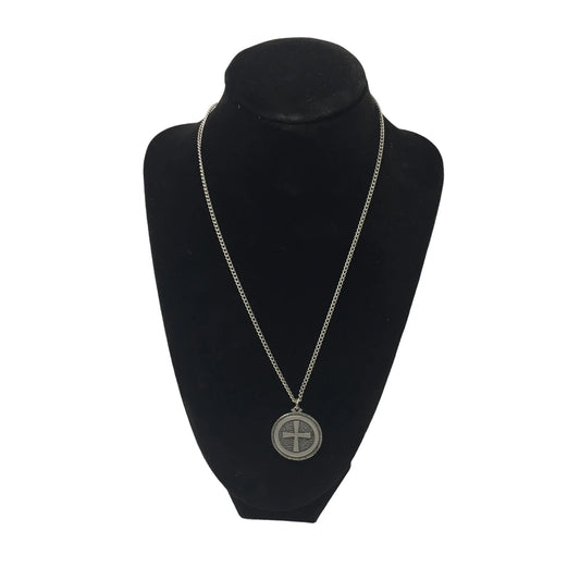 Men's Pewter Chain Necklace with A Cross Pendant - A+ Stuff