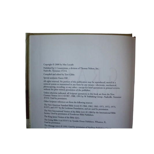 Grace for the Moment By: Thomas Nelson Hardcover Book - A+ Stuff