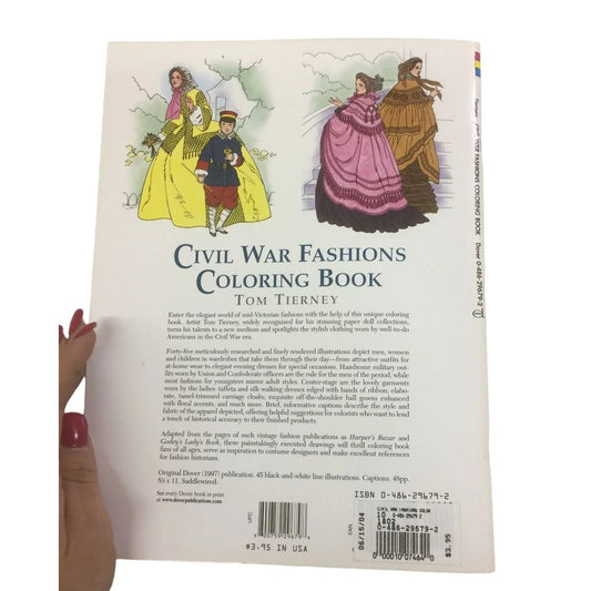 Civil War Fashions Coloring Book by Tom Tierney - A+ Stuff